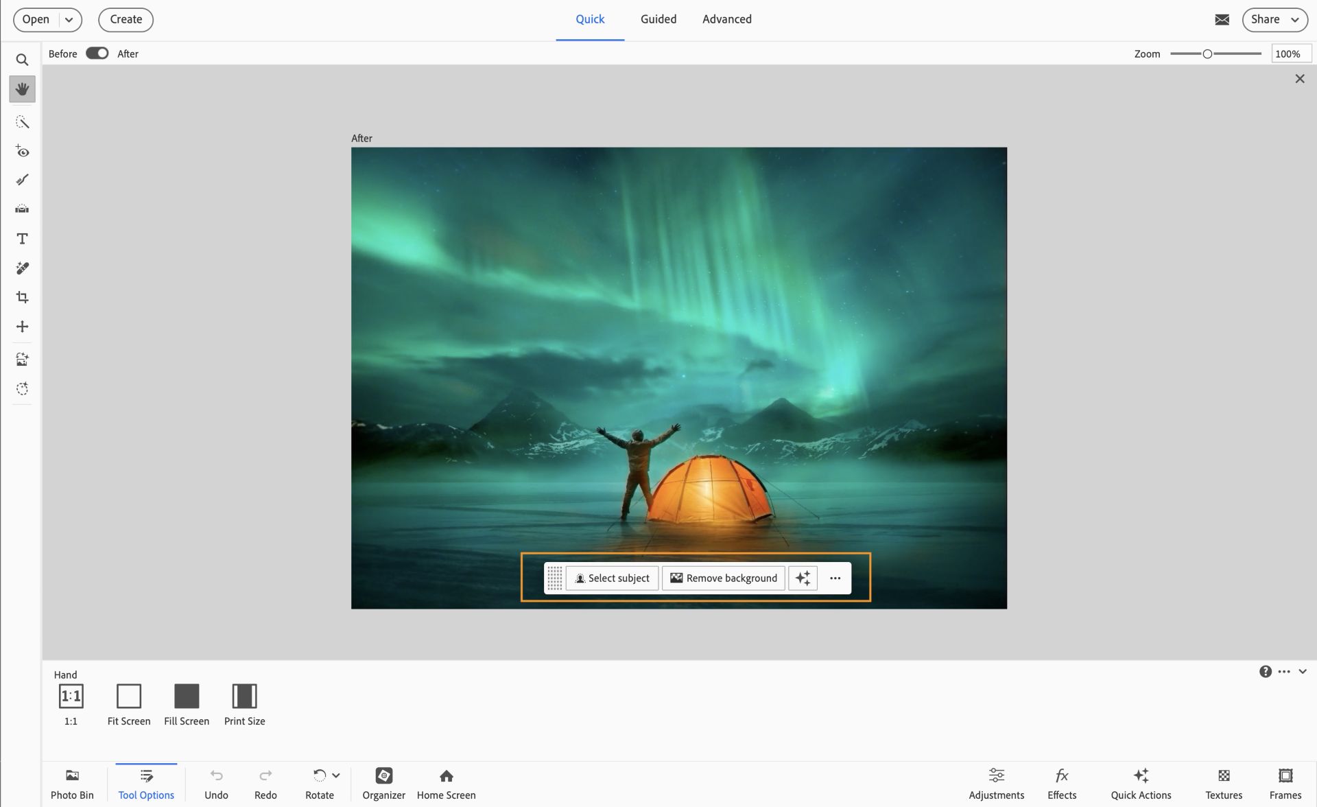 contextual-task-bar-photoshop-elements